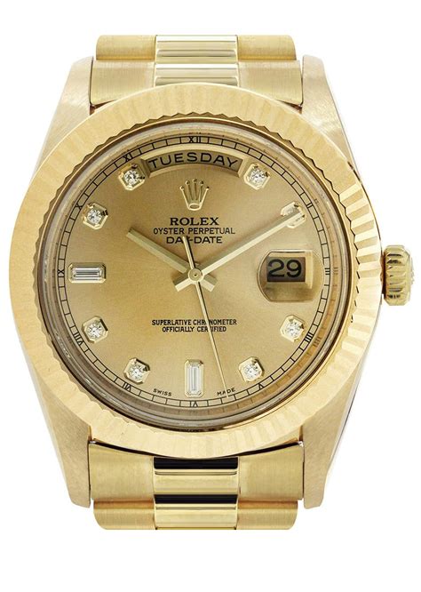 rolex day-date 18k yellow gold plated stainless steel|rolex day date 36mm gold.